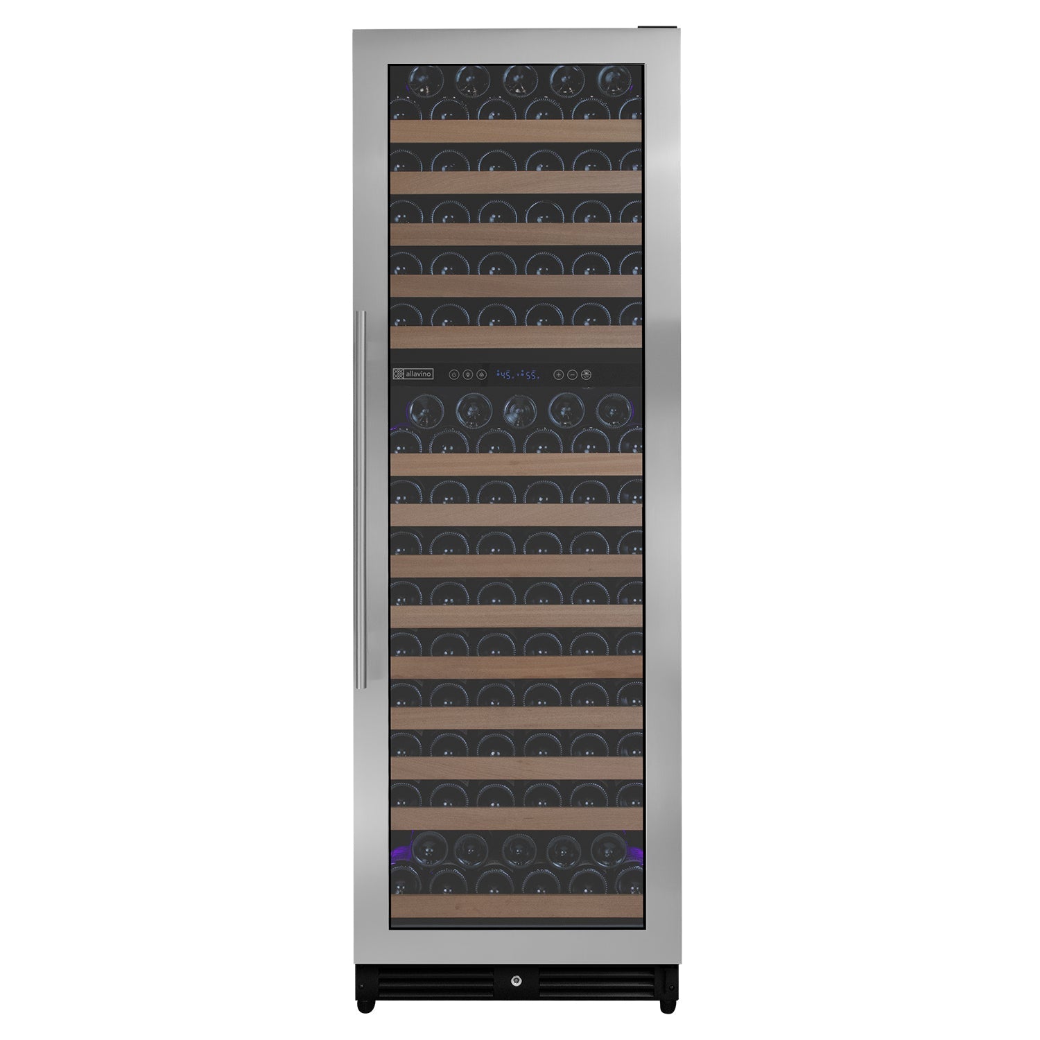 Allavino Reserva Series 172 Bottle Dual Zone Built-in Wine Refrigerator with Stainless Steel Door - Right Hinge AO VSW71LD-2SR