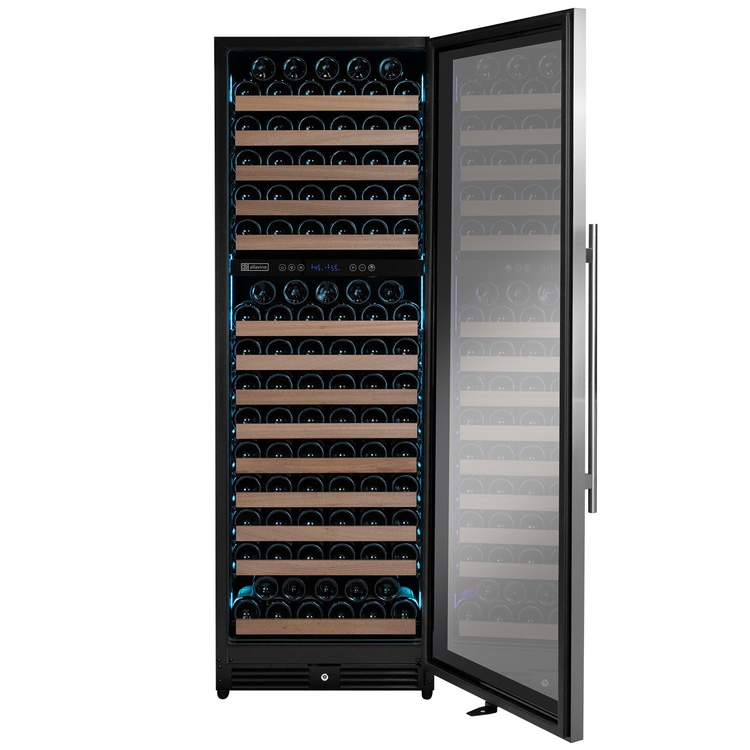 Allavino Reserva Series 172 Bottle Dual Zone Built-in Wine Refrigerator with Stainless Steel Door - Right Hinge AO VSW71LD-2SR