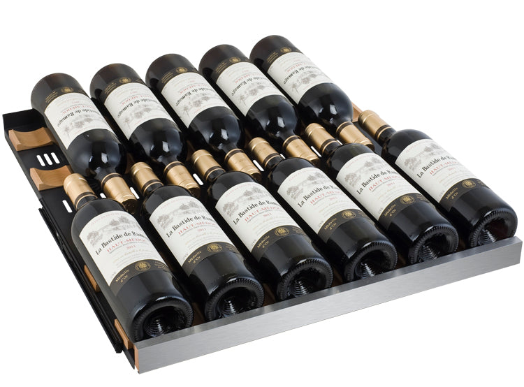Allavino 24" Wide FlexCount II Tru-Vino 172 Bottle Dual Zone Stainless Steel Left Hinge Wine Refrigerator  AO VSWR172-2SL20