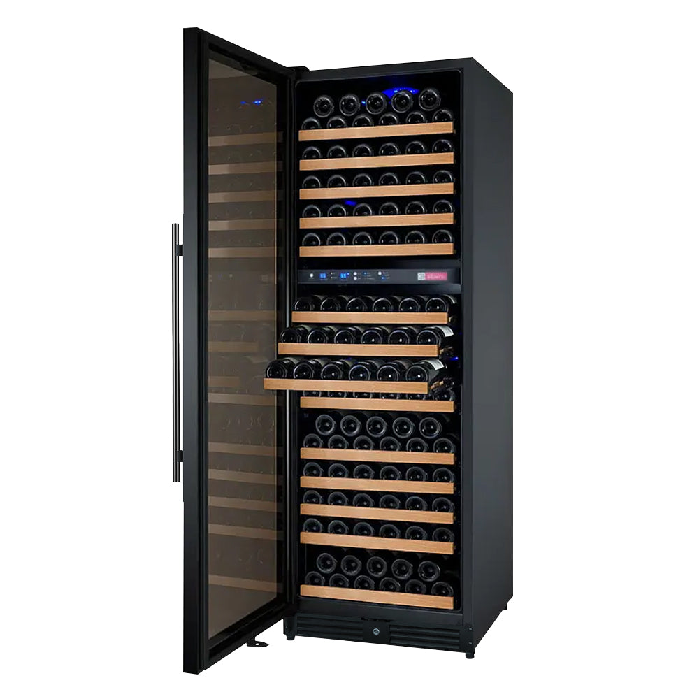 Allavino 24" Wide FlexCount II Tru-Vino 172 Bottle Dual Zone Black Left Hinge Wine Refrigerator AO VSWR172-2BL20