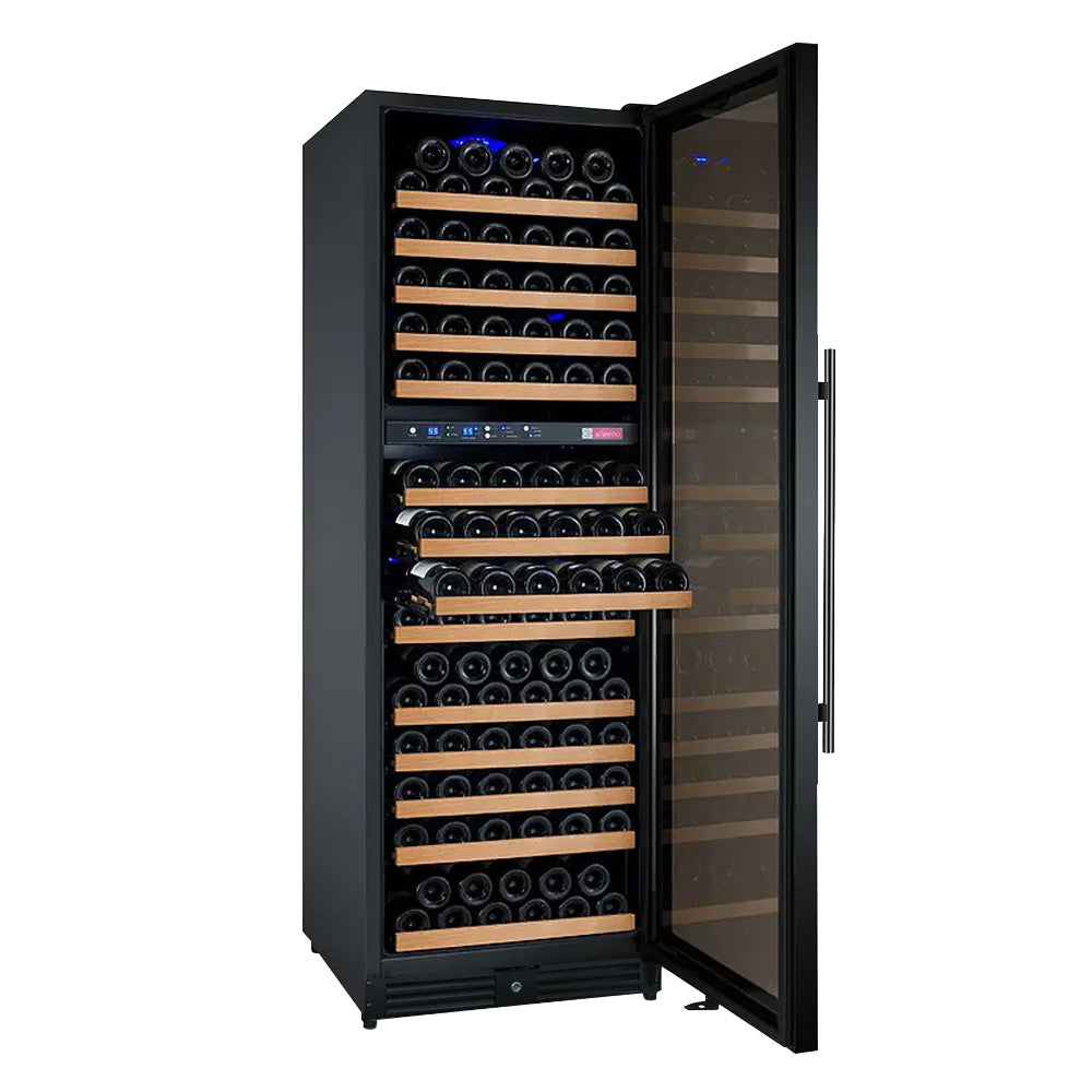 Allavino 24" Wide FlexCount II Tru-Vino 172 Bottle Dual Zone Black Right Hinge Wine Refrigerator AO VSWR172-2BR20