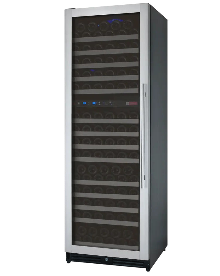 Allavino 24" Wide FlexCount II Tru-Vino 172 Bottle Dual Zone Stainless Steel Left Hinge Wine Refrigerator  AO VSWR172-2SL20