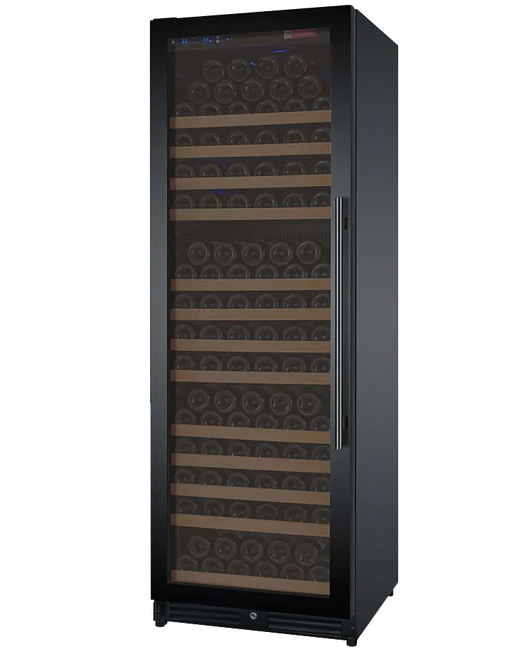 Allavino 24" Wide FlexCount II Tru-Vino 177 Bottle Single Zone Black Left Hinge Wine Refrigerator AO VSWR177-1BL20