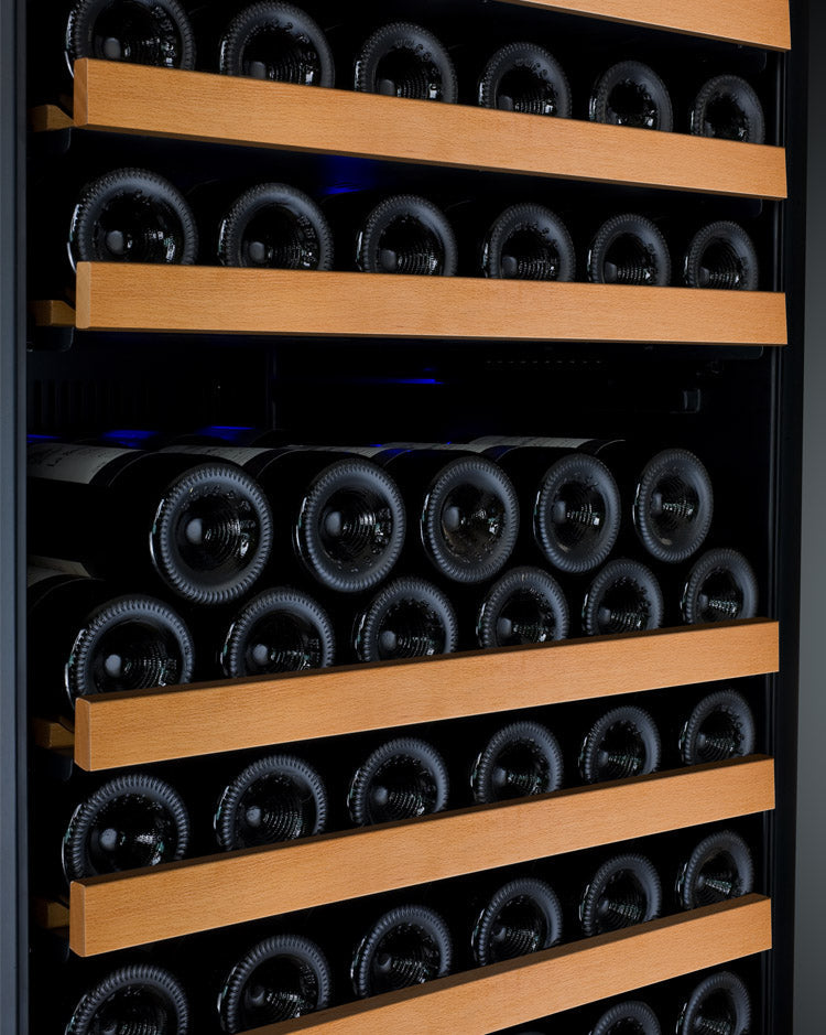 Allavino 24" Wide FlexCount II Tru-Vino 177 Bottle Single Zone Black Right Hinge Wine Refrigerator AO VSWR177-1BR20
