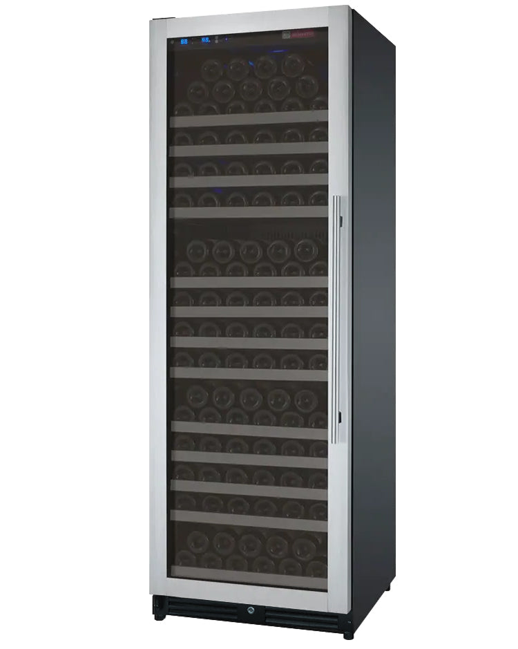 Allavino 24" Wide FlexCount II Tru-Vino 177 Bottle Single Zone Stainless Steel Left Hinge Wine Refrigerator AO VSWR177-1SL20