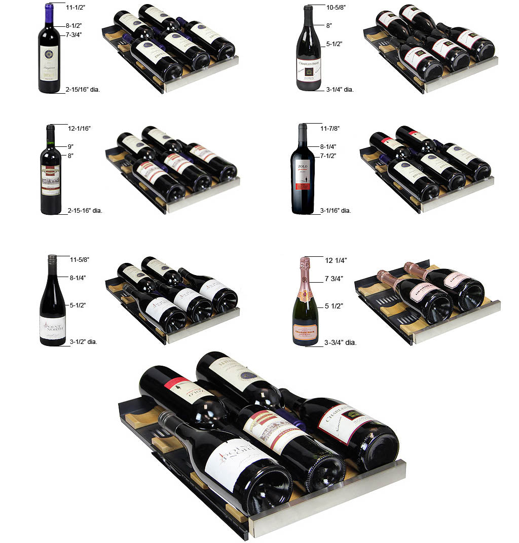 Allavino 30" Wide FlexCount II Tru-Vino 30 Bottle/88 Can Dual Zone Stainless Steel Built-In Wine Refrigerator/Beverage Center  AO VSWB30-2SF20
