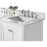 Ancerre Designs Audrey Double Bath Vanity Set Italian Carrara White Marble Vanity Top