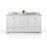 Ancerre Designs Audrey Double Bath Vanity Set Italian Carrara White Marble Vanity Top