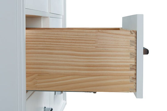Ancerre Designs Ellie Bathroom Vanity With Sink And Carrara Wihite Marble Top Cabinet Set
