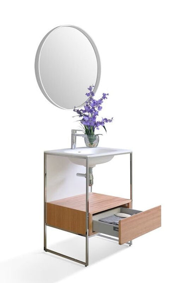 Ancerre Designs Tory Bathroom Vanity With Solid Surface Top Cabinet Set With Mirror