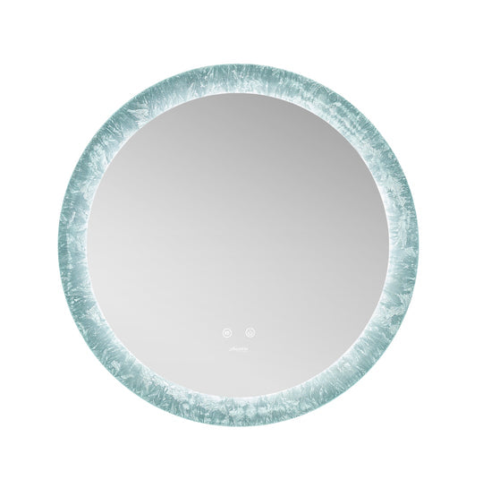 Ancerre Designs Frysta Round Led Frameless Mirror With Dimmer And Defogger