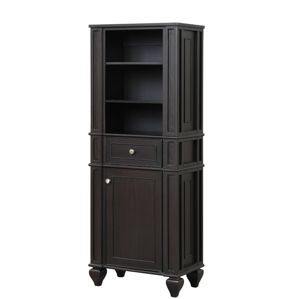 Design Element WN-LNTR-BR Winston 24 Inch Freestanding Linen Cabinet