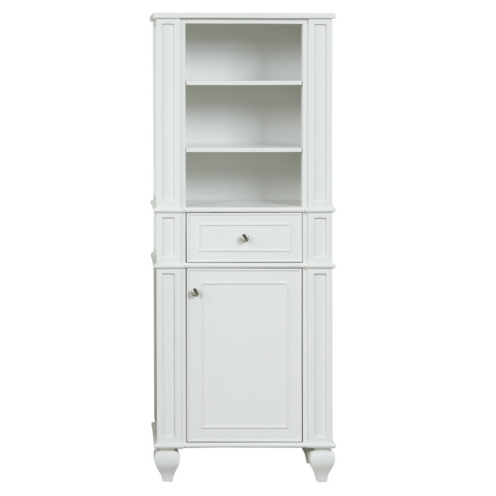 Design Element WN-LNTR-BR Winston 24 Inch Freestanding Linen Cabinet