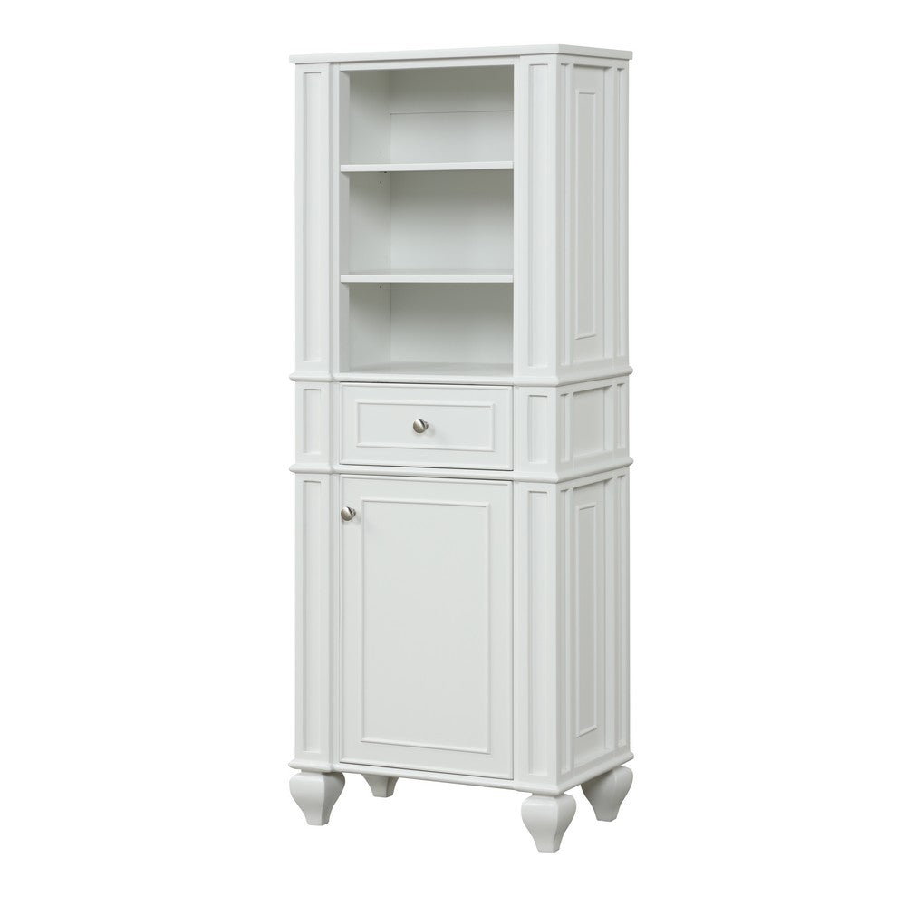 Design Element WN-LNTR-BR Winston 24 Inch Freestanding Linen Cabinet