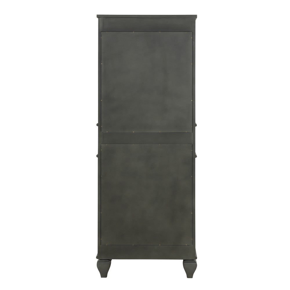 Design Element WN-LNTR-BR Winston 24 Inch Freestanding Linen Cabinet