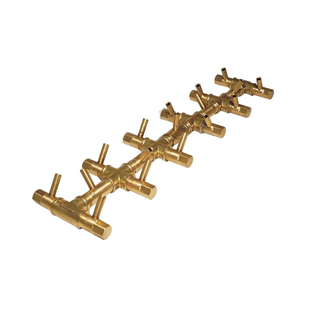 Warming Trends Crossfire Tree Style Brass Gas Fire Pit Burners CFBT110NG