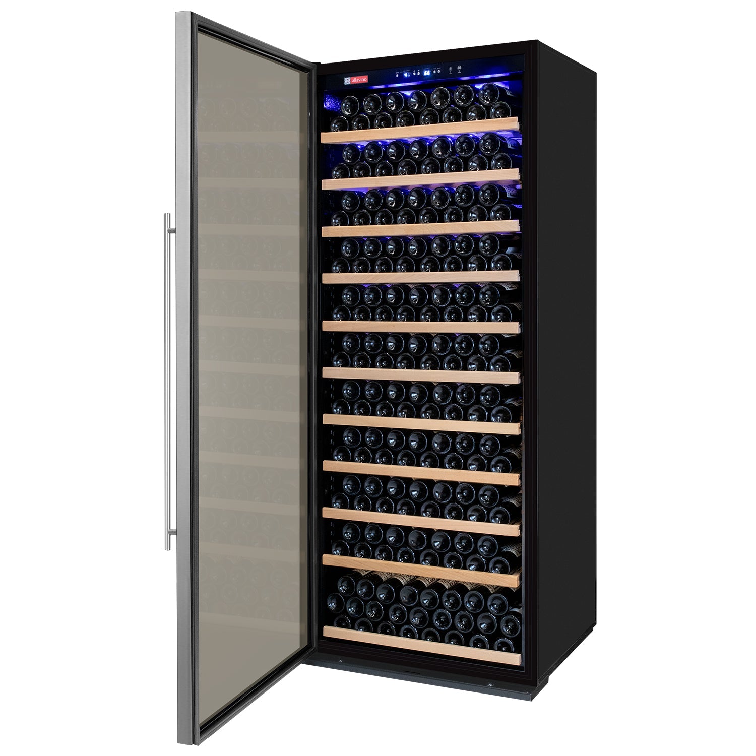 Allavino 32" Wide Vite II Tru-Vino 277 Bottle Single Zone Stainless Steel Left Hinge Wine Refrigerator AO YHWR305-1SL20