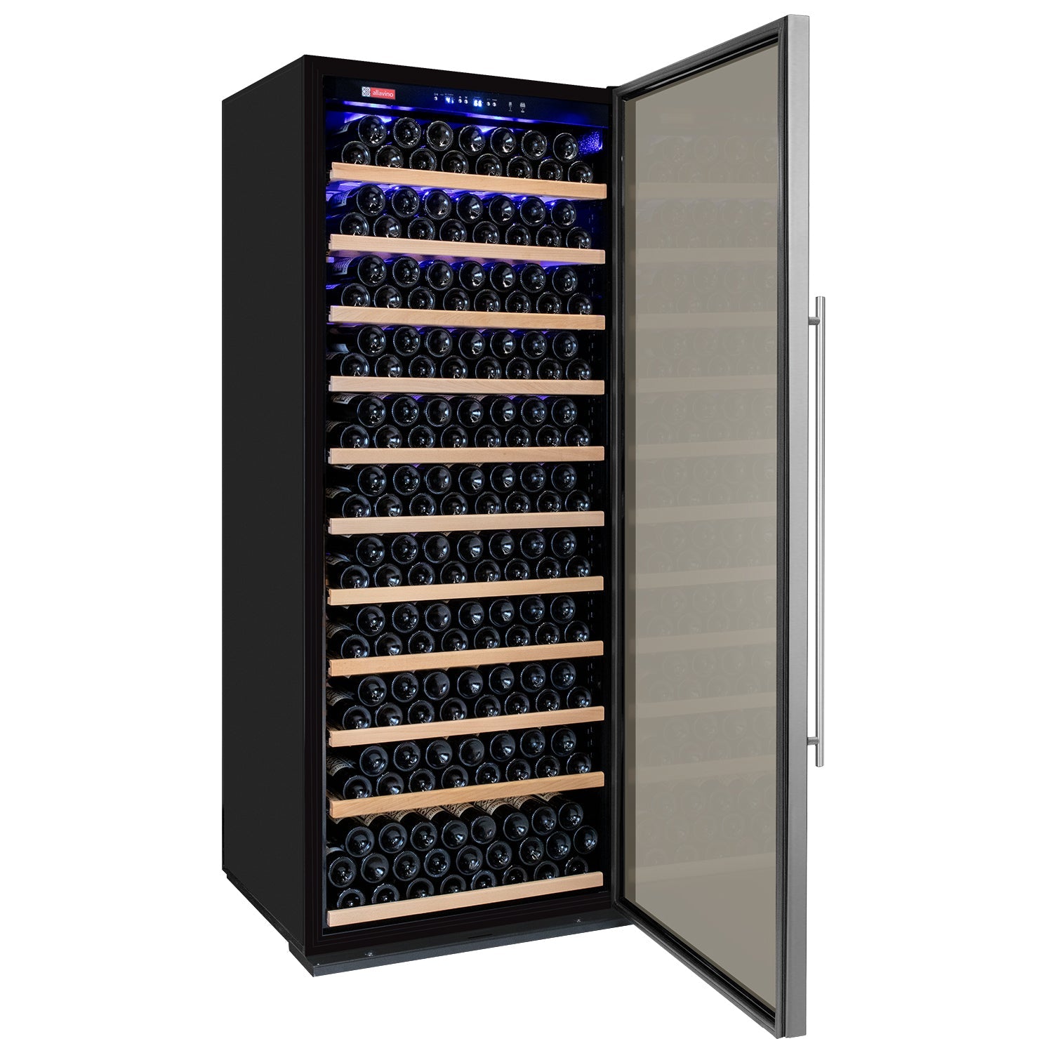 Allavino 32" Wide Vite II Tru-Vino 277 Bottle Single Zone Stainless Steel Right Hinge Wine Refrigerator AO YHWR305-1SR20