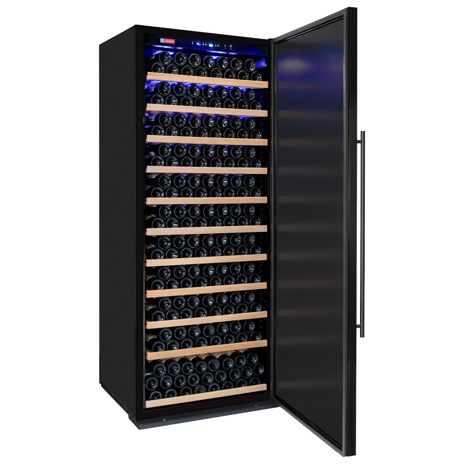 Allavino 32" Wide Vite II Tru-Vino 305 Bottle Single Zone Solid Black Right Hinge Door Wine Refrigerator AO YHWR305-SDR