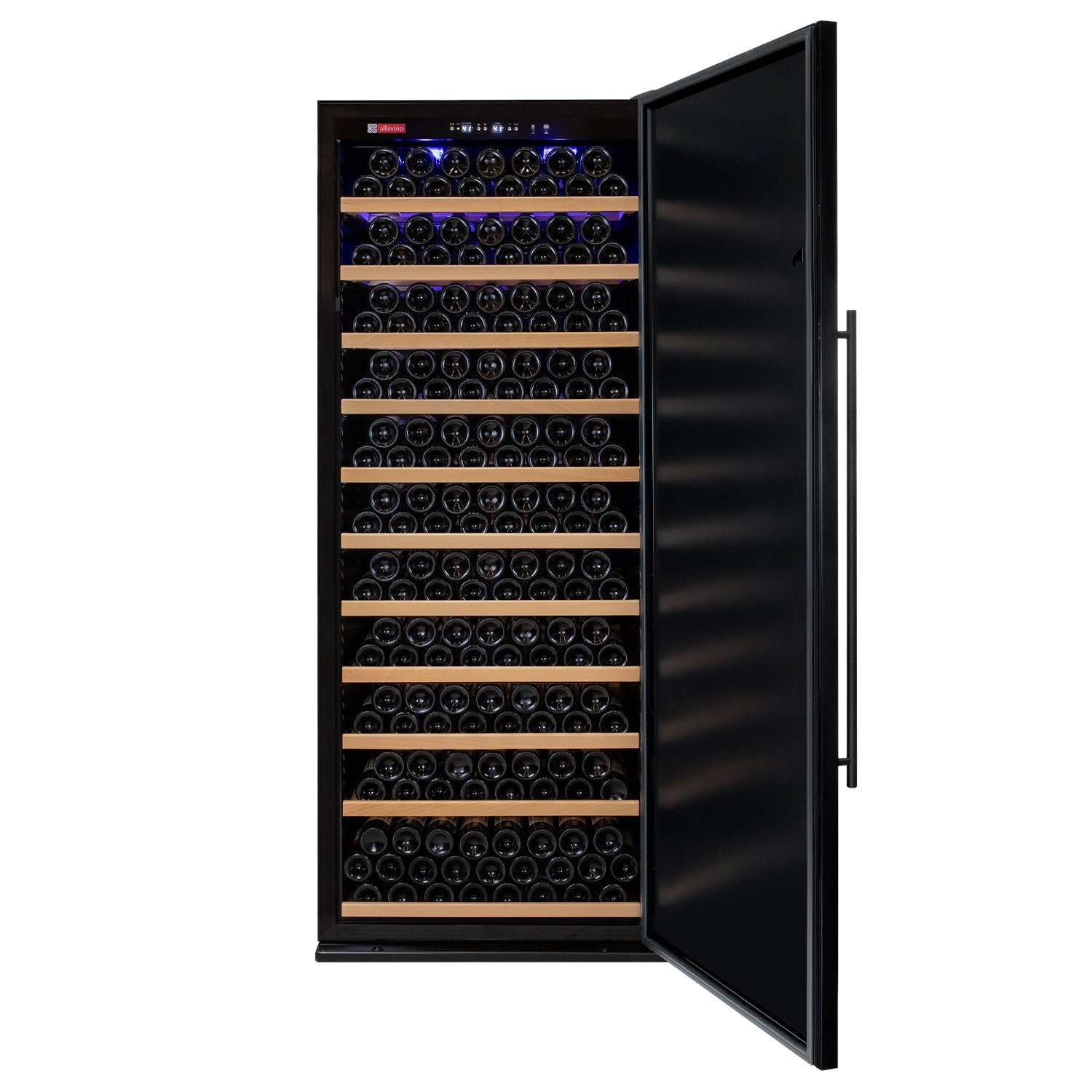 Allavino 32" Wide Vite II Tru-Vino 305 Bottle Single Zone Solid Black Right Hinge Door Wine Refrigerator AO YHWR305-SDR