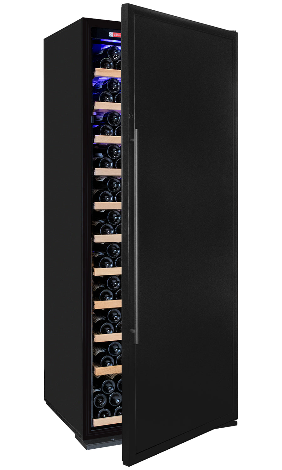 Allavino 32" Wide Vite II Tru-Vino 305 Bottle Single Zone Solid Black Right Hinge Door Wine Refrigerator AO YHWR305-SDR