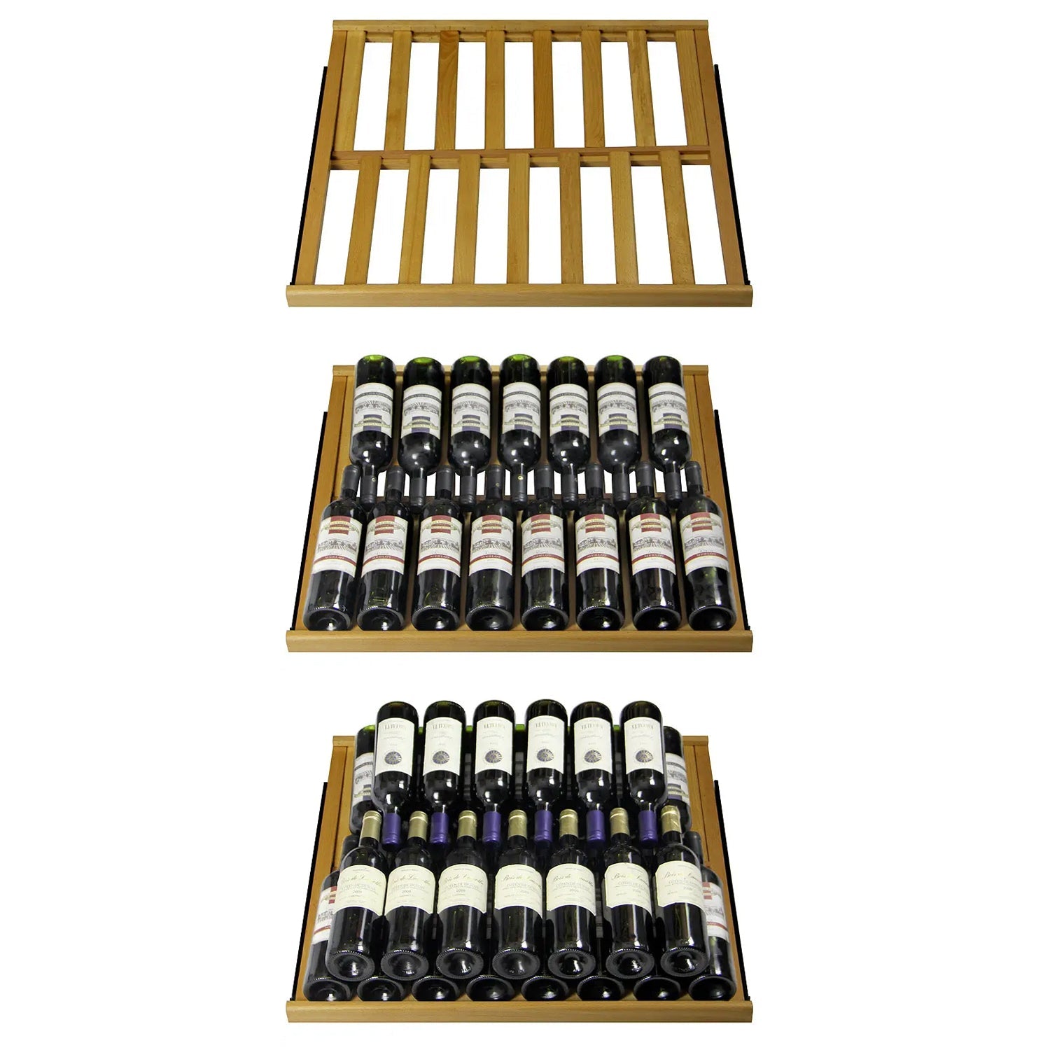 Allavino 32" Wide Vite II Tru-Vino 305 Bottle Single Zone Solid Black Left Hinge Door Wine Refrigerator AO YHWR305-SDL