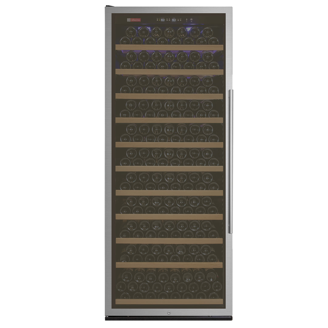Allavino 32" Wide Vite II Tru-Vino 277 Bottle Single Zone Stainless Steel Left Hinge Wine Refrigerator AO YHWR305-1SL20
