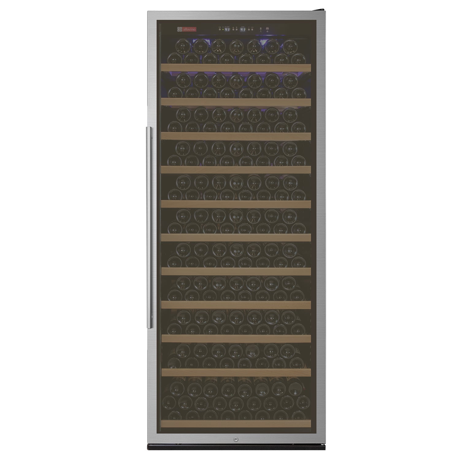 Allavino 32" Wide Vite II Tru-Vino 277 Bottle Single Zone Stainless Steel Right Hinge Wine Refrigerator AO YHWR305-1SR20