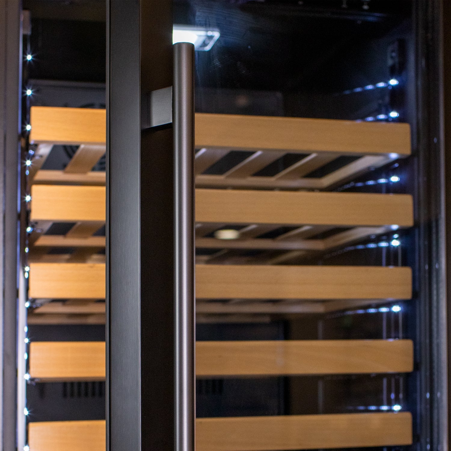 Allavino 76.5" Tall Black Wine Refrigerator with Two Refrigerated Drawers AO YHWR7724D-B