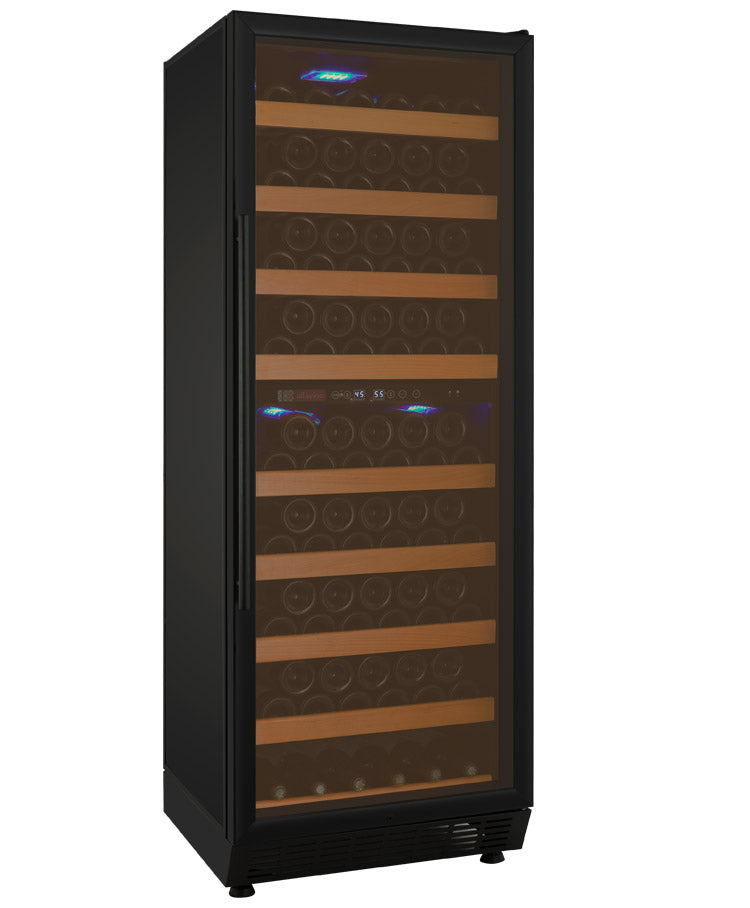 Allavino 24" Wide Vite II Tru-Vino 99 Bottle Dual Zone Black Right Hinge Wine Refrigerator AO YHWR99-2BR20