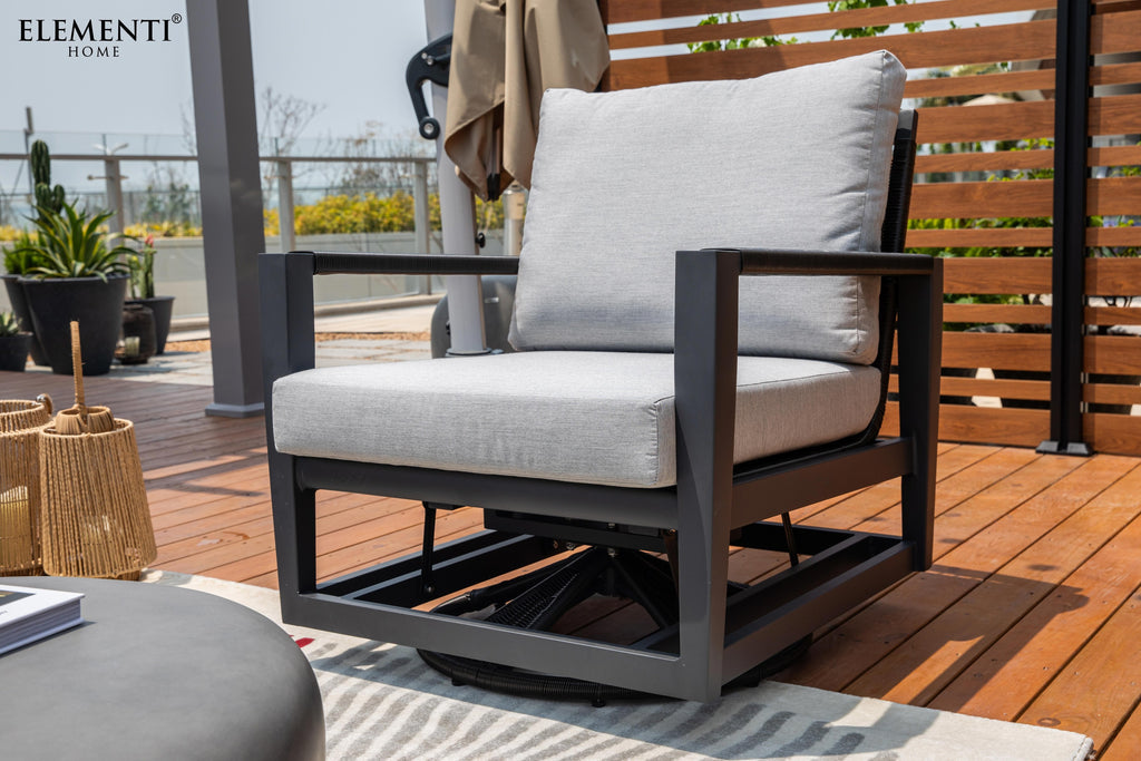 Elementi Outdoor Laguna Outdoor Aluminum Swivel Chair with Sunbrella® Cushions (OS-2506W)