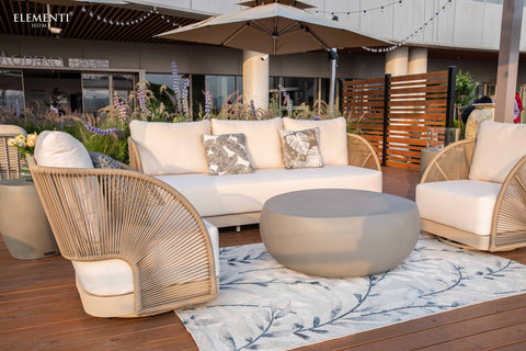 Elementi Outdoor Malibu Outdoor Aluminum Swivel Chair with Sunbrella® Cushions (OS-2502W)
