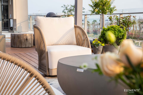 Elementi Outdoor Malibu Outdoor Aluminum Swivel Chair with Sunbrella® Cushions (OS-2502W)
