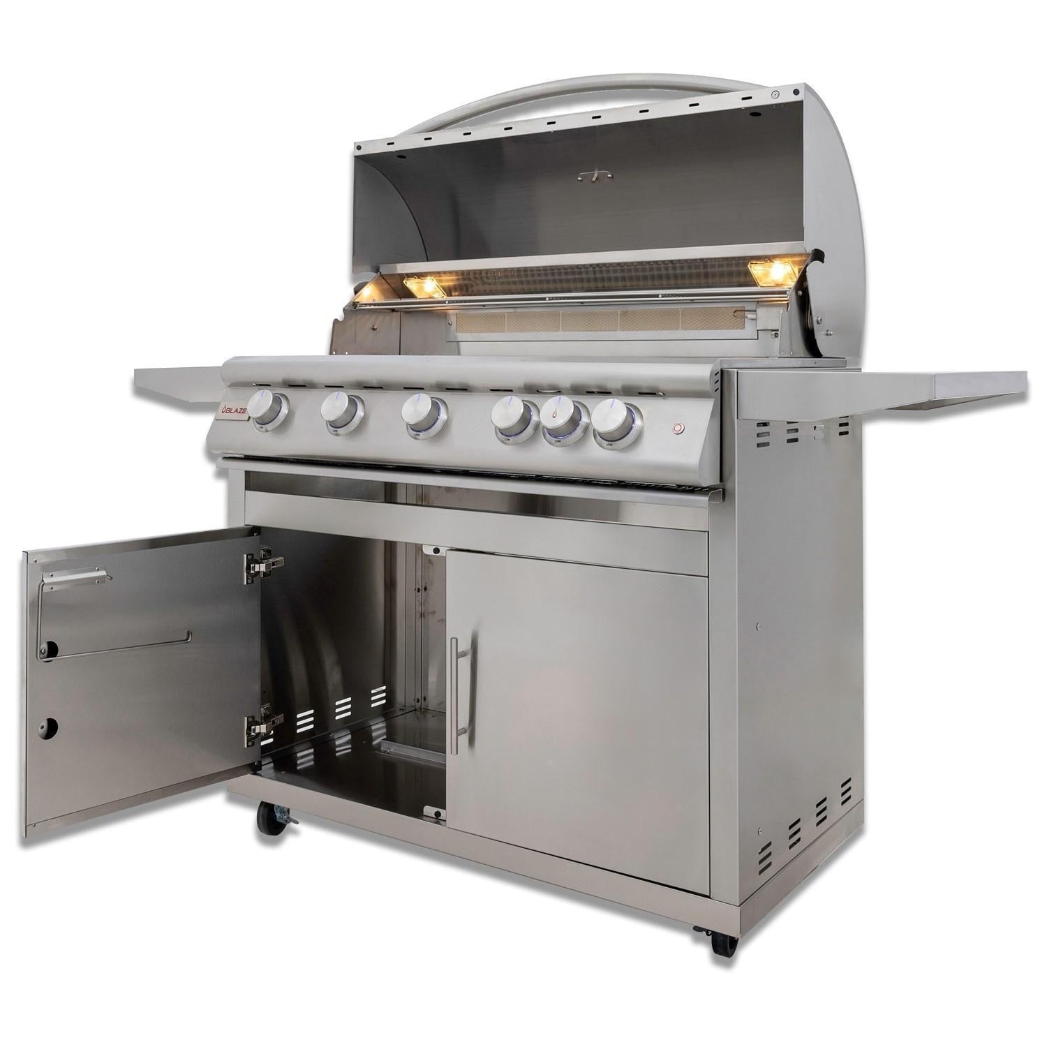 Blaze LTE+ 32-Inch 4-Burner Built-In Natural Gas Grill w/ Lift-Assist Hood & Rear Infrared Burner - BLZ-4LTE3-NG