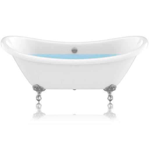 ANZZI 69.29” Belissima Double Slipper Acrylic Claw Foot Tub FT-CF130FAFT-CH