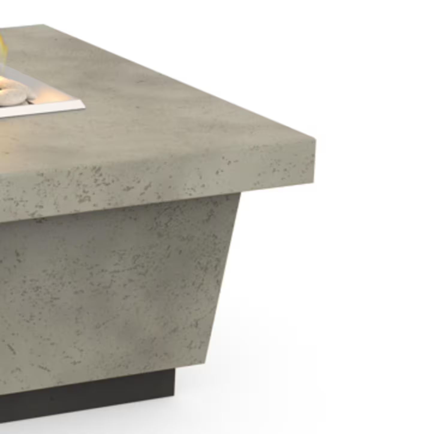 American Fyre Designs Contempo LP Select 52 Inch Rectangular GFRC Propane Fire Pit Table in Light Basalt  785-LB-11-M4PC