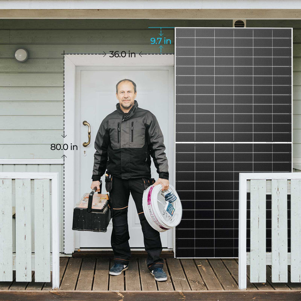 Renogy 2PCS Bifacial 590 Watt N-Type Monocrystalline Solar Panel RSP590DCT-144x2-US