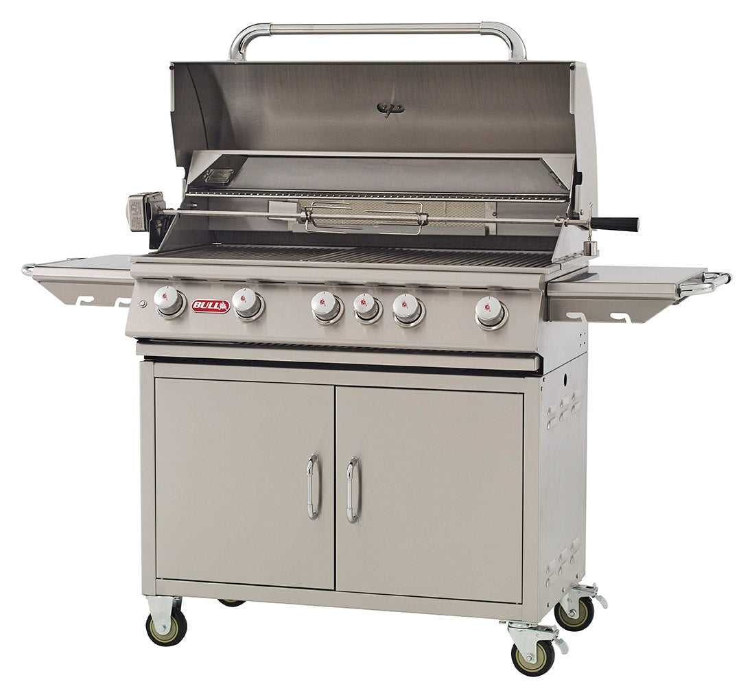 Bull BBQ Brahma Cart 5 - Burner Gas Grill W/ Rotisserie 55000