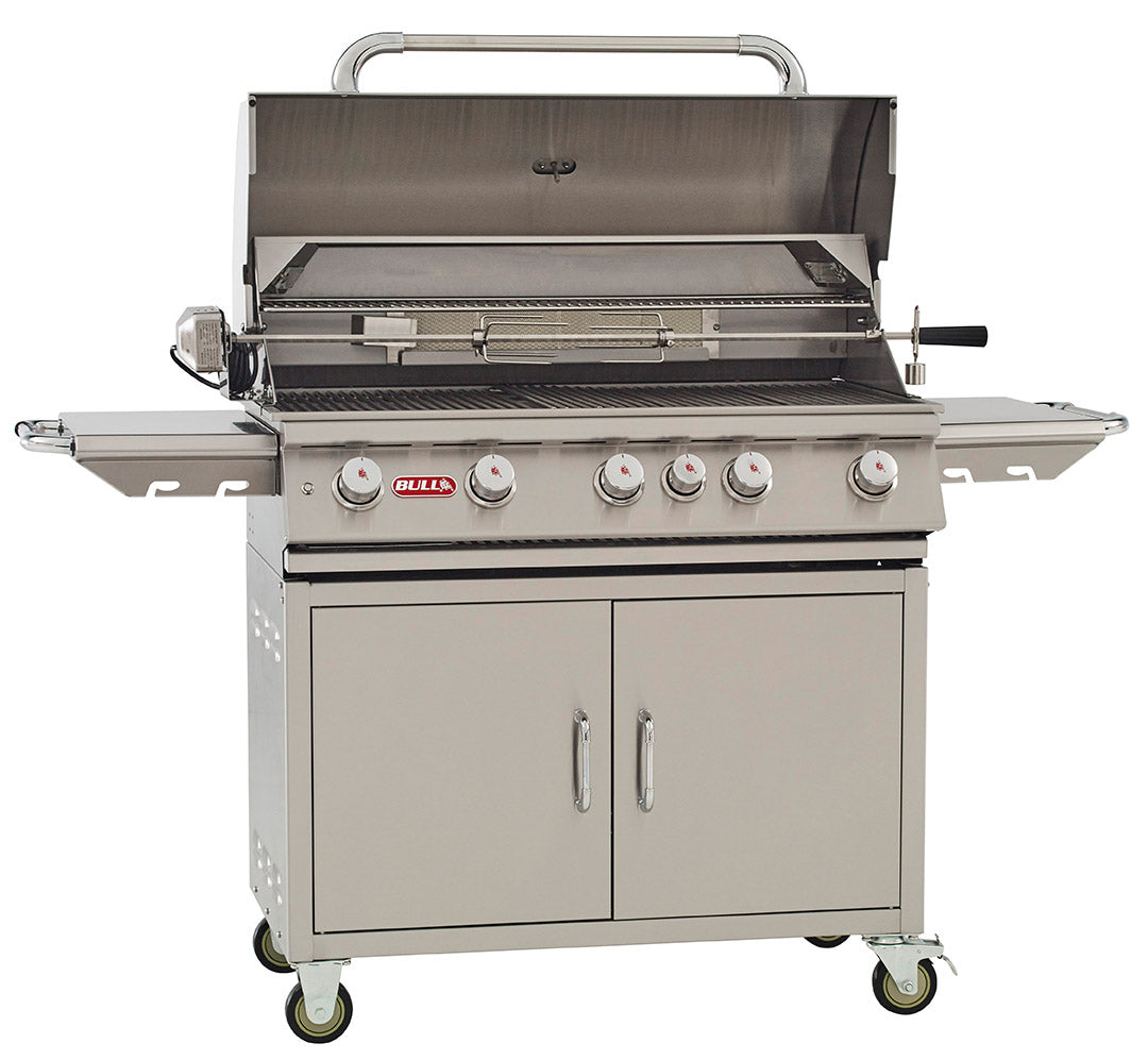 Bull BBQ Brahma Cart 5 - Burner Gas Grill W/ Rotisserie 55000