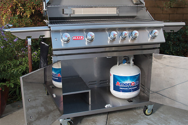 Bull BBQ Brahma Cart 5 - Burner Gas Grill W/ Rotisserie 55000