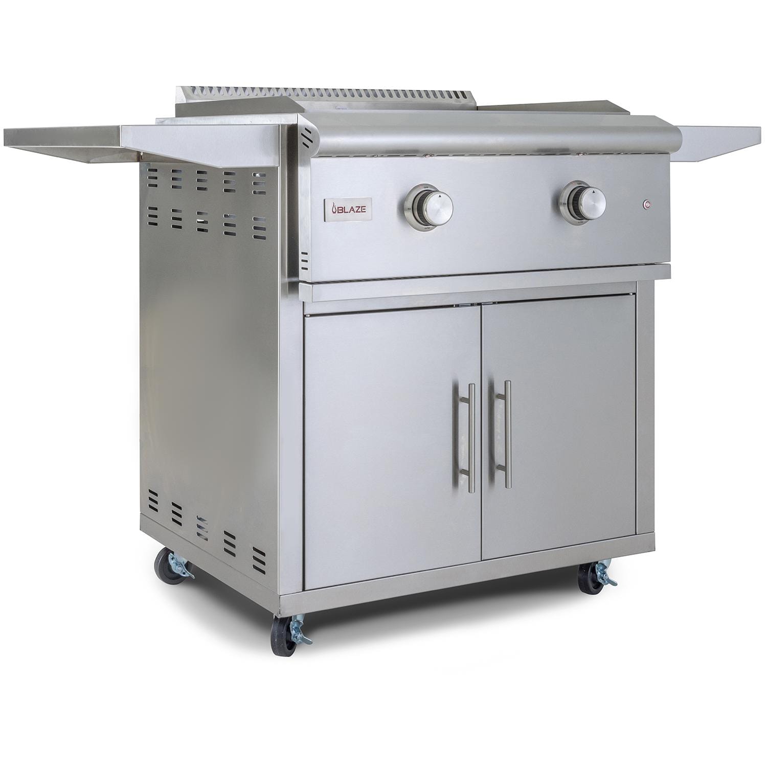 Blaze LTE 30-Inch Natural Gas Griddle w/ Upgraded Cart & Lights BLZ-GRIDDLE-LTE-NG