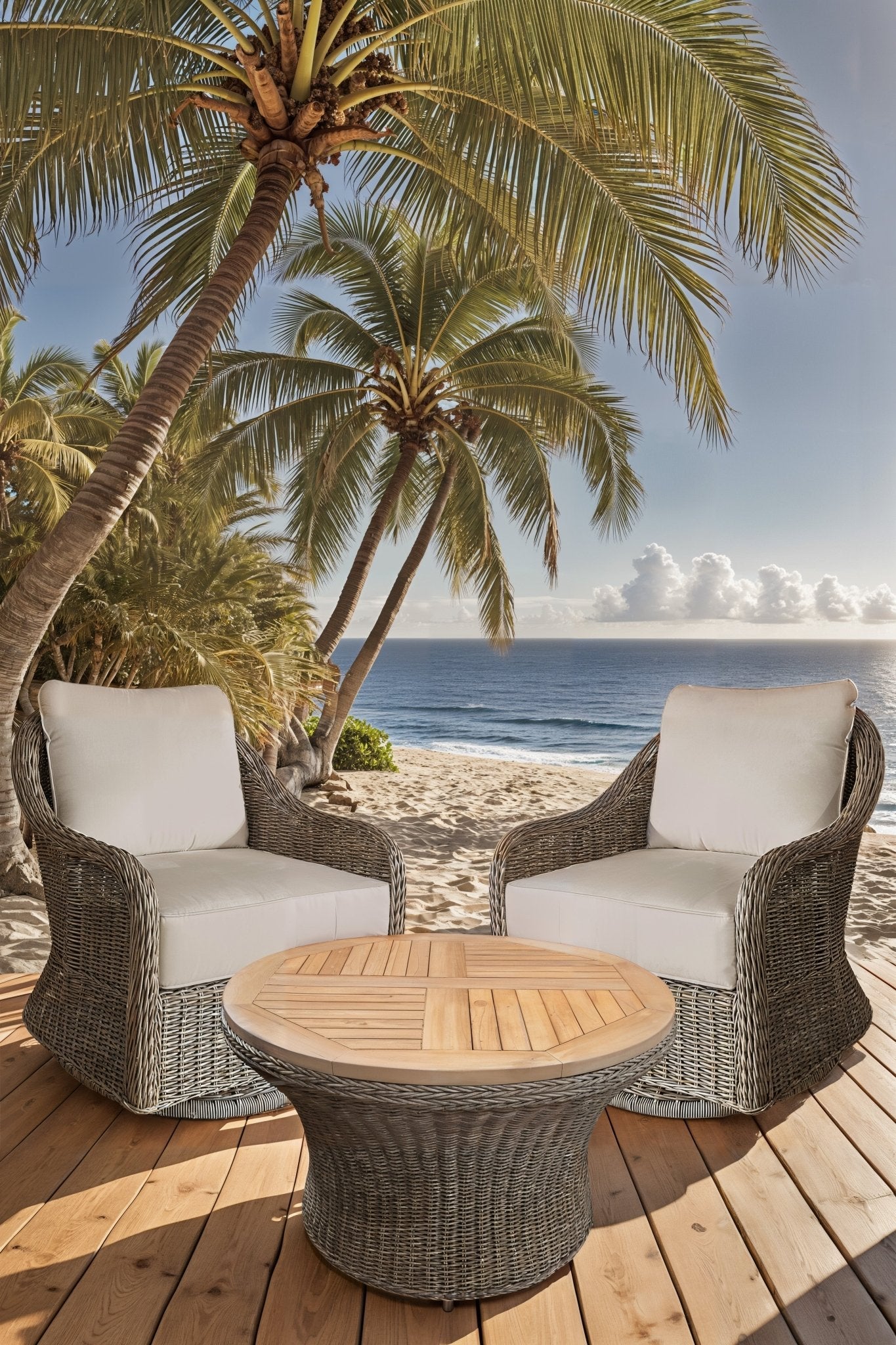 Padmas Capri Outdoor Swivel Chair - Sand OL-CAP28R-SND