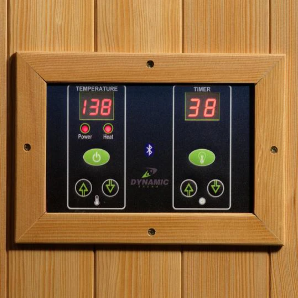 Dynamic Santorini 1-2-person Full Spectrum Near Zero EMF Indoor Infrared Sauna + Red Light Therapy  DYN-6009-03 FS