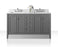 Ancerre Designs Shelton Bathroom Vanity With Sink And Carrara White Marble Top Cabinet Set