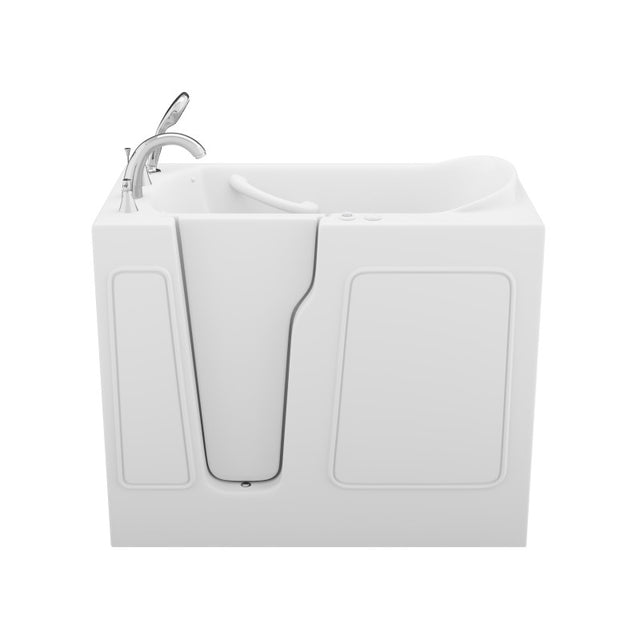 ANZZI Value Series 26 in. x 46 in. Left Drain Quick Fill Walk-in Whirlpool Tub in White AZB2646LWH