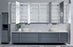 Krugg Svange 12042DLLLRRR 120″ X 42″ LED Medicine Cabinet w/Dimmer & Defogger
