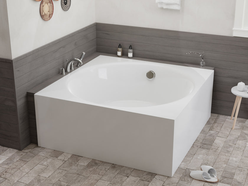 Anzzi Abyss 59" Freestanding Bathtub in White FT-AZ599