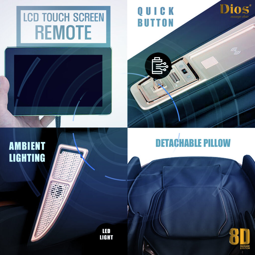 Kahuna Dios1288GR Massage Chair 8D Dual Core Air Tech Touch Roller SL-track