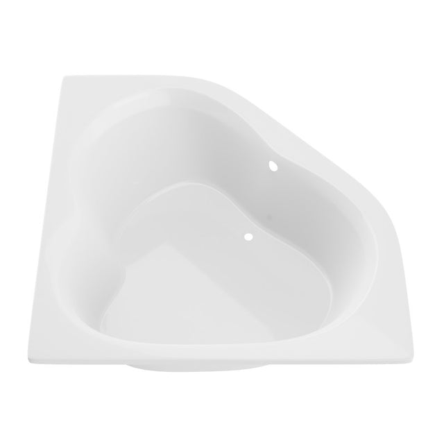 Petra 5 ft. Acrylic Center Drain Corner Bathtub in White AZ6060CS