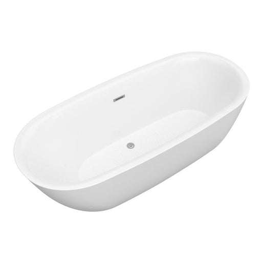 ANZZI Ami 59 in. Acrylic Flatbottom Freestanding Bathtub FT-AZ401-59